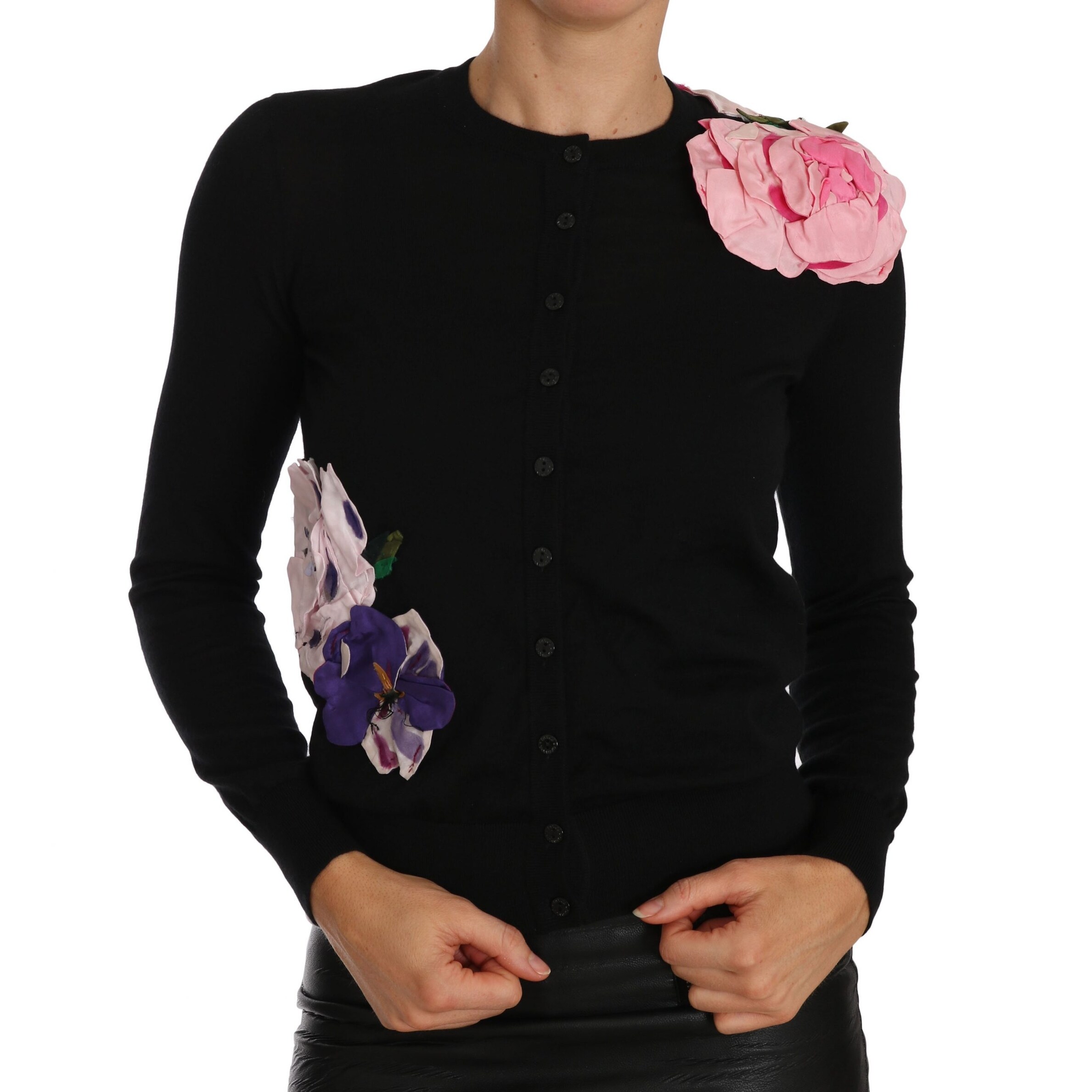 black cashmere cardigan sweater women's