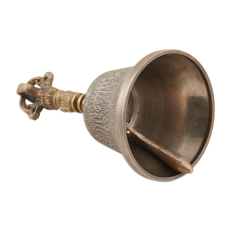 Novica Handmade Vintage Sound Decorative Brass Bell