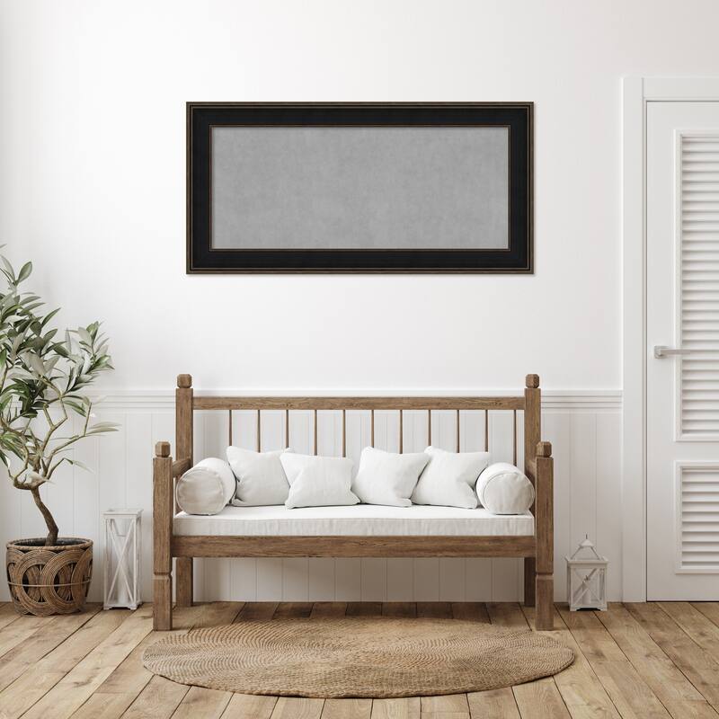 Amanti Art Mezzanine Espresso Framed Magnetic Board