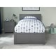 preview thumbnail 4 of 8, Orlando Twin XL Platform Bed with Footboard and 2 Storage Drawers in Grey
