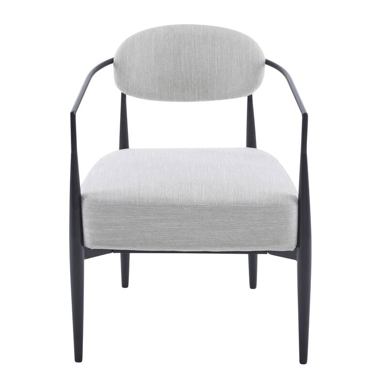 Roomfitters Mid-Century Modern Upholstered Accent Armchair with Metal Frame