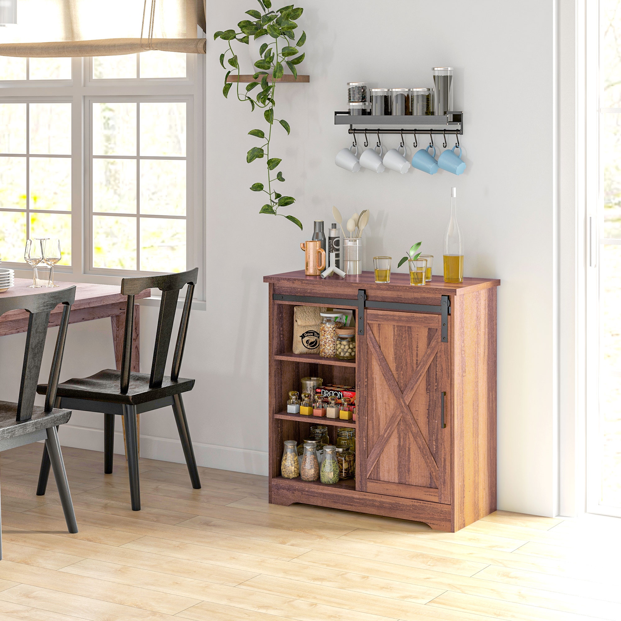 Barn door bar 2025 cabinet