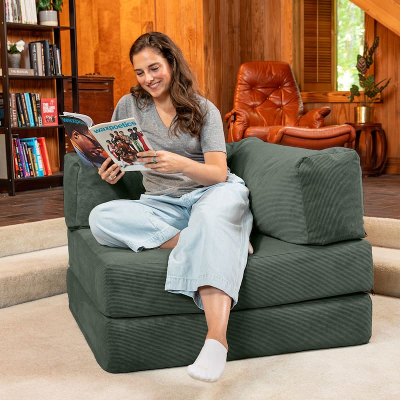 Jaxx Unsofa Modular Convertible Sectional Sofa with Fold Out King Sleeper Bed