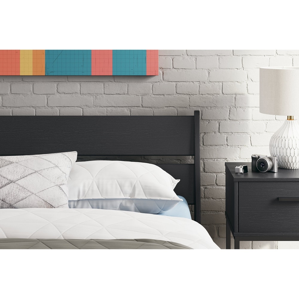 Signature Design by Ashley Socalle Black Panel Headboard with Dresser and Nightstand