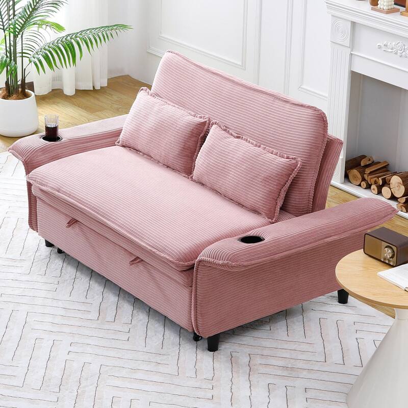 Striped Fabric Multifunctional Sofa Bed