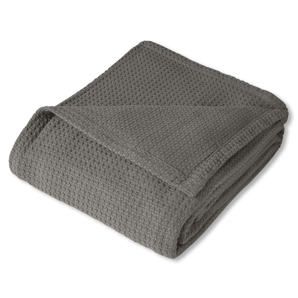 Sweet Home Collection Cotton Basket Weave Textured Blanket
