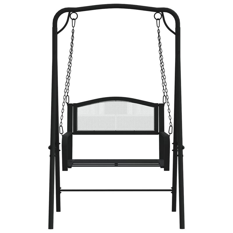 vidaXL Swing Bench Black Steel Medium Durable Swing Bench - 46.1 x 48.8 x 66.1
