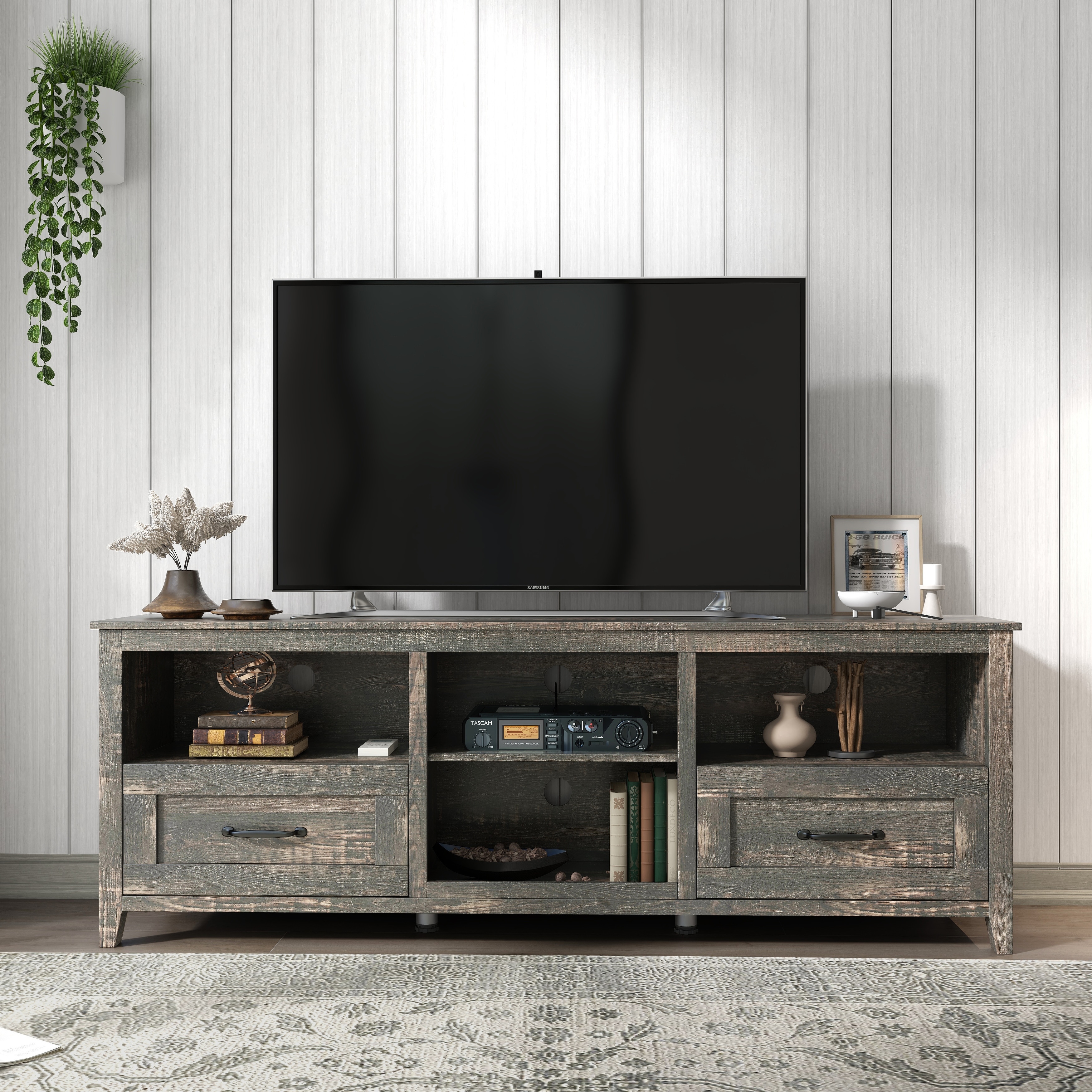 Storage TV Stands up to 60 inches with 2 Drawers - On Sale - Bed