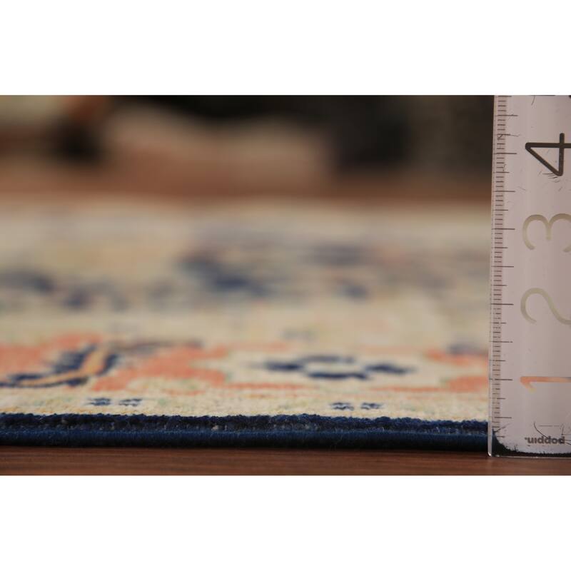 Vegetable Dye Heriz Serapi Oriental Rug Hand-Knotted Wool Carpet - 4'9"x 6'8"