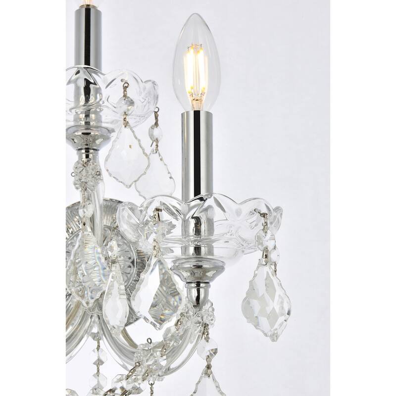 Fleur Illumination Collection Wall Sconce D:12in H:22in E:8.5in Lt:3 Chrome Finish