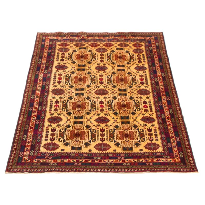 Teimani Ivory Rug 3'10" x 5'11" - 3'10 x 5'11