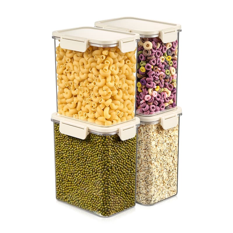 Sorbus Airtight Food Storage Container, Clear Stackable Canister for Pantry, Rice, Pasta, Cereal & Snacks
