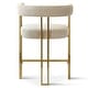 preview thumbnail 3 of 9, 25" Seat Height Upholstered Chenille Gold Metal Counter Stool