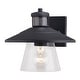 preview thumbnail 1 of 9, Vaxcel Lighting T0753 Westport 9" Tall Outdoor Wall Sconce with Clear Textured Black