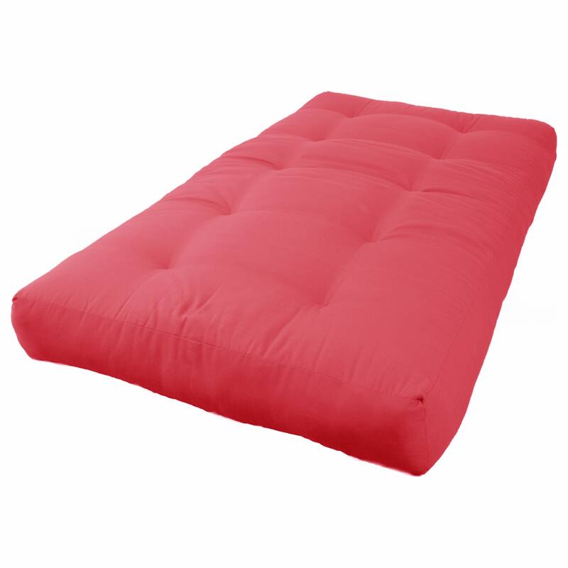 8-inch Thick Twill Futon Mattress (Twin, Full, or Queen) - Bery Berry - Twin