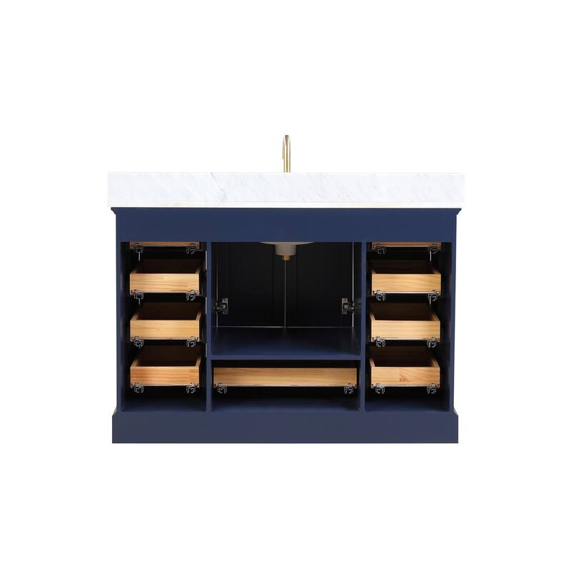 Blossom Copenhagen 48" Bathroom Vanity with Marble Top & Ceramic Sink