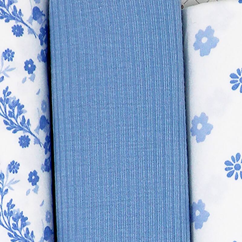 Baby Boys and Baby Girls 3 Piece Knit Swaddle Blankets
