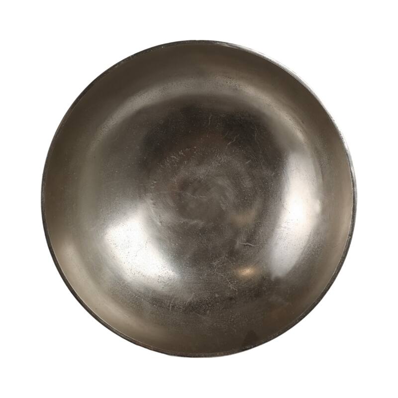 Aluminum Decorative Bowl Modern Pedestal Base Home Decor - 15" Silver - 20" x 20" x 15"