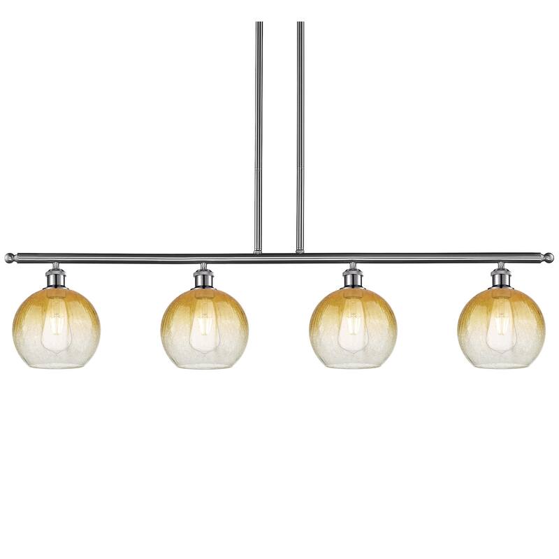 Innovations Lighting 516-4I-11-48 Brookhaven Globe Linear Brookhaven - Brushed Satin Nickel / Amber