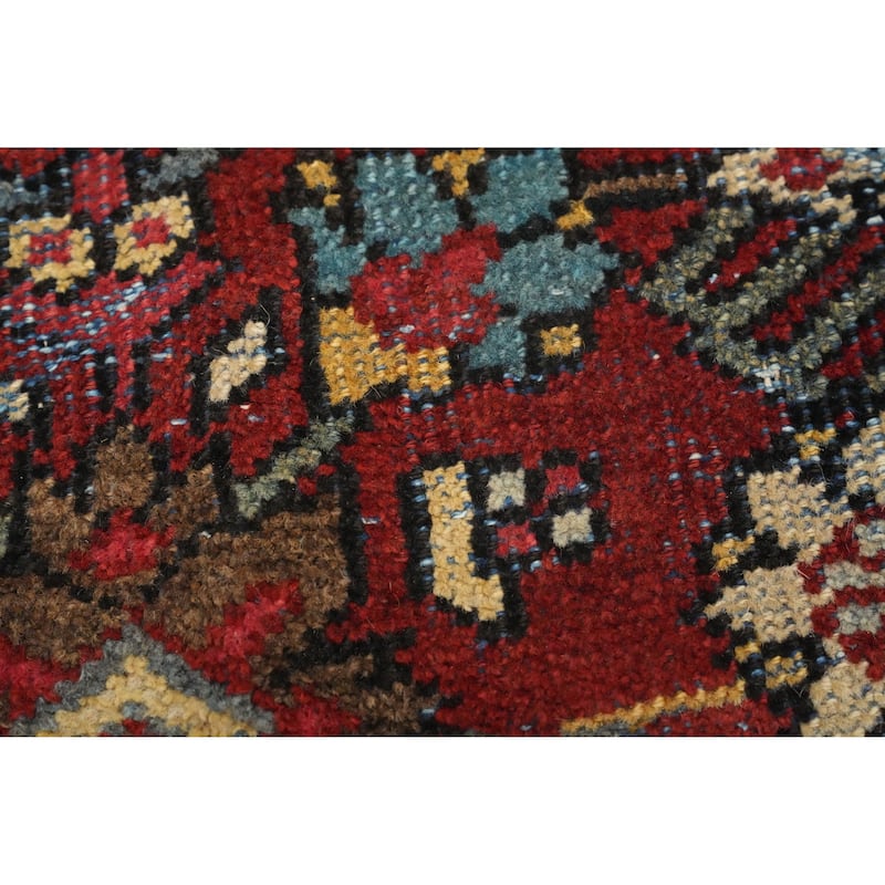 Hand Knotted Oriental 100% Wool Carpet Traditional Floral Red Mahal Area Rug - 12' 2'' X 9' 5''