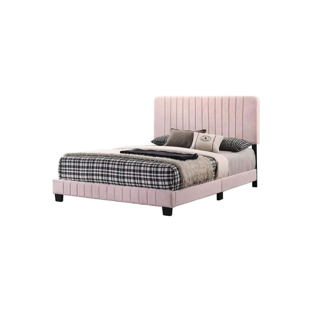 Pink Full Bed with Contemporary Style, Vibrant Finish and Durable Frame for Youth Bedrooms, Guest Rooms or Modern Spaces
