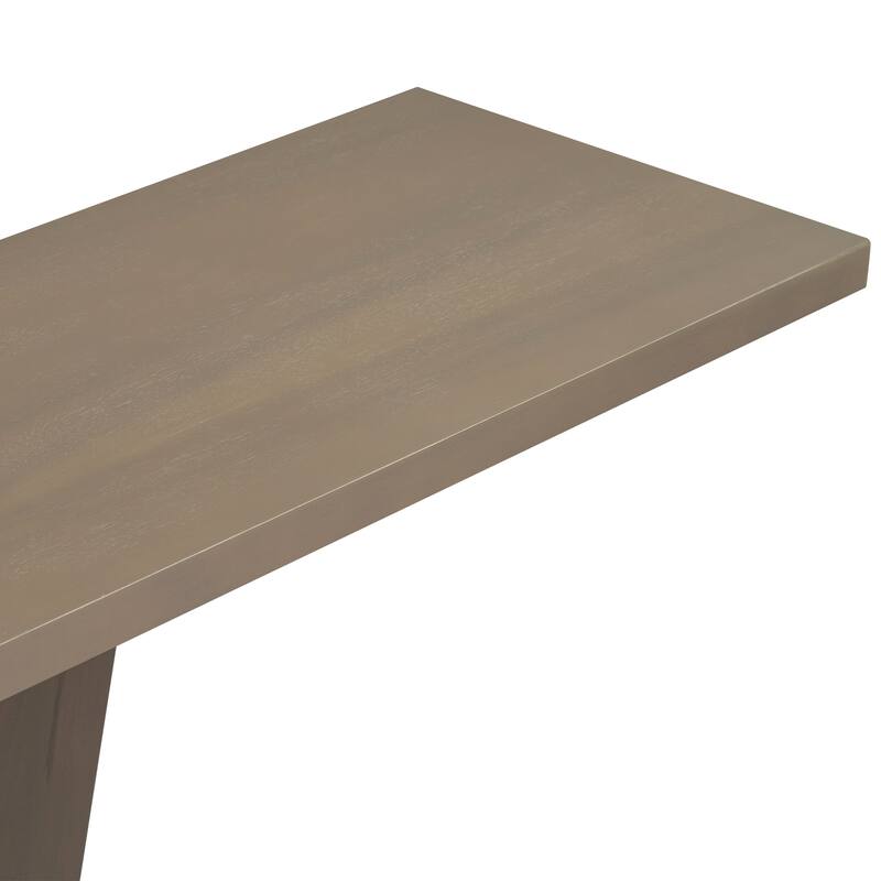 59.8" V-Base Console Table with Natural Wood Veneer
