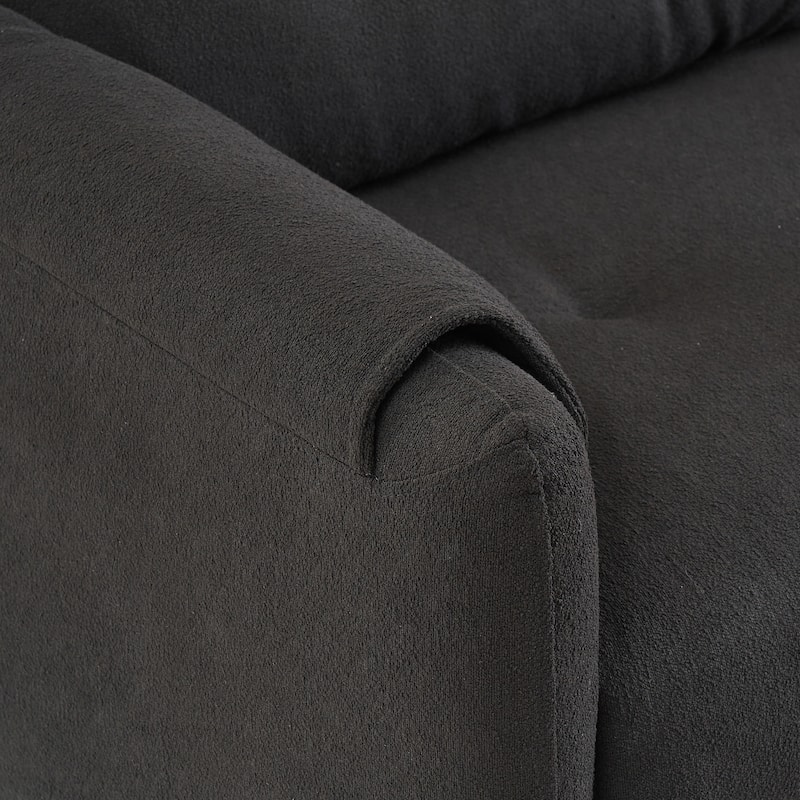 Teddy Cotton Linen Fabric Sofa with Built-in Storage