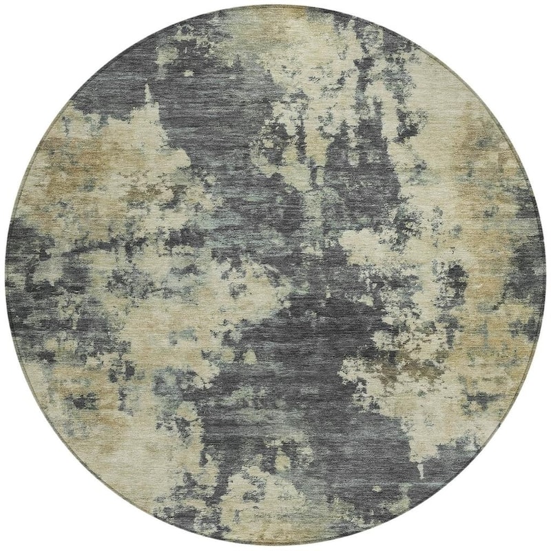 HomeRoots Abstract Transitional Rectangle Outdoor Rug