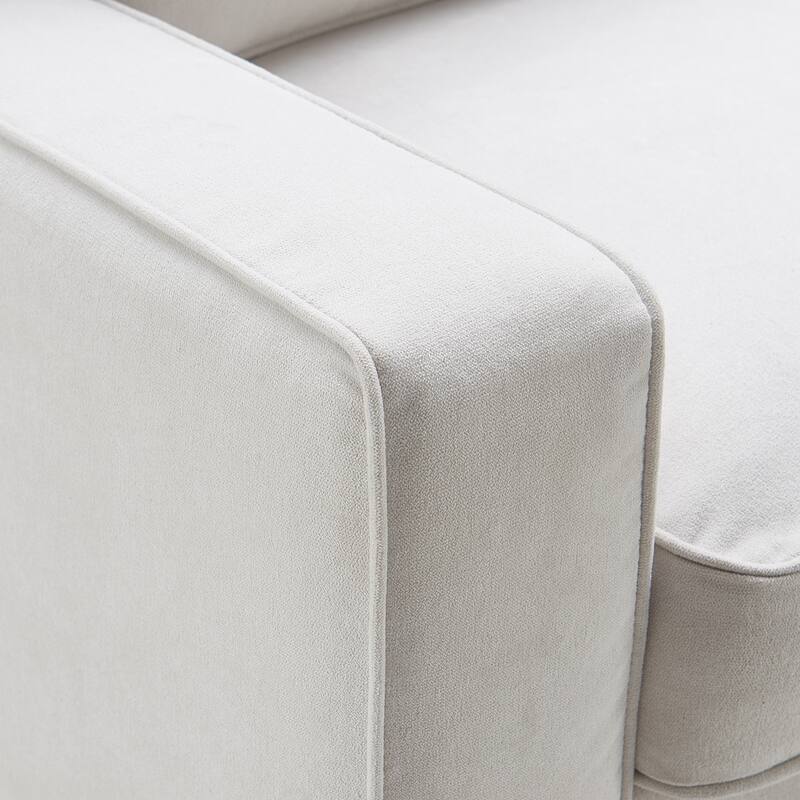 Serta Palisades Upholstered 61" Sofas for Living Room Modern Design Couch, Straight Arms, Tool-Free Assembly