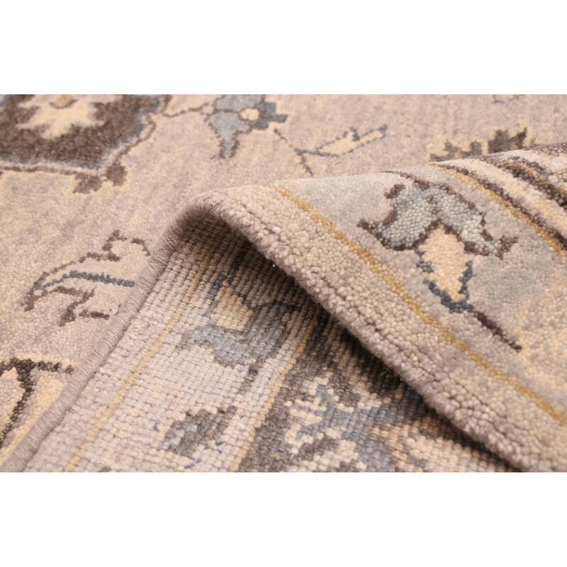 ECARPETGALLERY Hand-knotted Finest Agra Jaipur Grey Wool Rug - 7'11 x 9'8