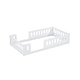 preview thumbnail 12 of 24, Wood Twin Size Floor Bed Toddler Bed Cribs with Surrounded Fences and Small Opening, Curved Design Protects Baby Kids Safe