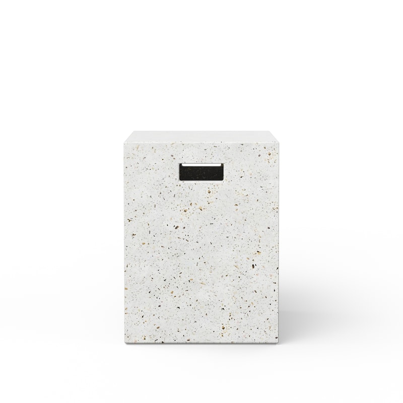 Urbia Una Concrete Stool - Ivory Terrazzo