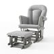 preview thumbnail 46 of 97, Child Craft Tranquil Glider Rocker and Ottoman Set Lunar Gray/ Gray