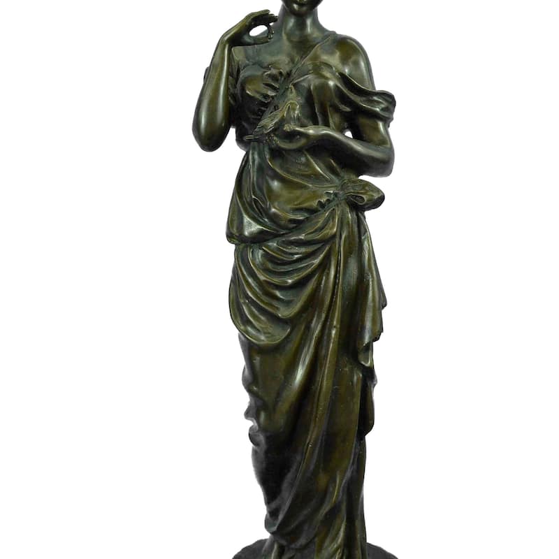 Signed Original Milo Maiden Gets In Touch With Nature Bird Bronze Sculpture Deco