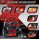 preview thumbnail 4 of 9, Kids Truck Engine Toy Repair Workshop Set with 61 Pieces, Simulated Sounds, Lights, and DIY Stickers for Ages 3-5 - Red