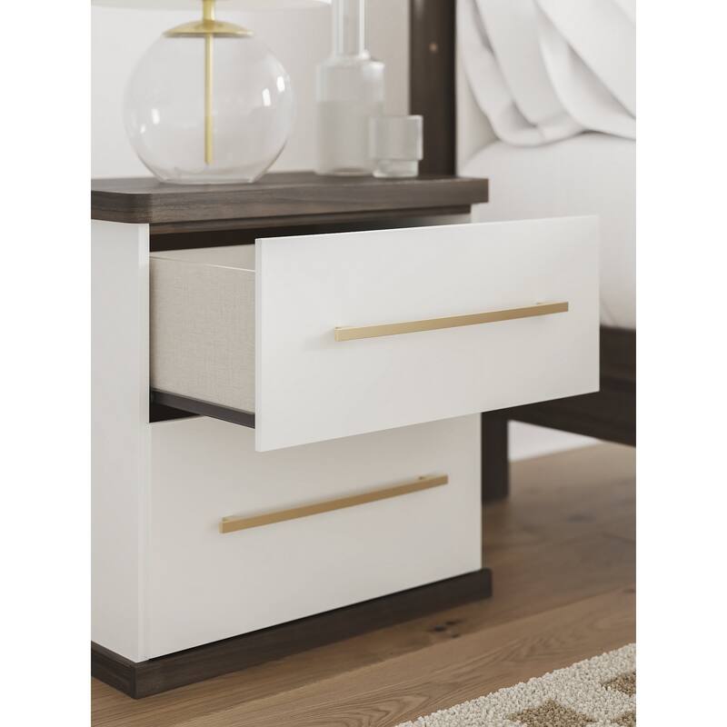 Signature Design by Ashley Nendalane Brown/White Nightstand