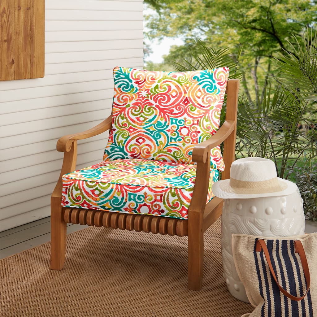 Multi Corded Indoor/ Outdoor Deep Seating Pillow and Cushion Set