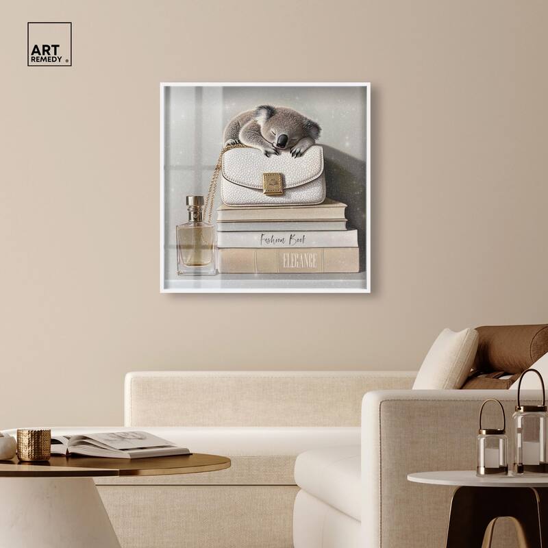 Koala on Fashion Books Shadowbox by Art Remedy
