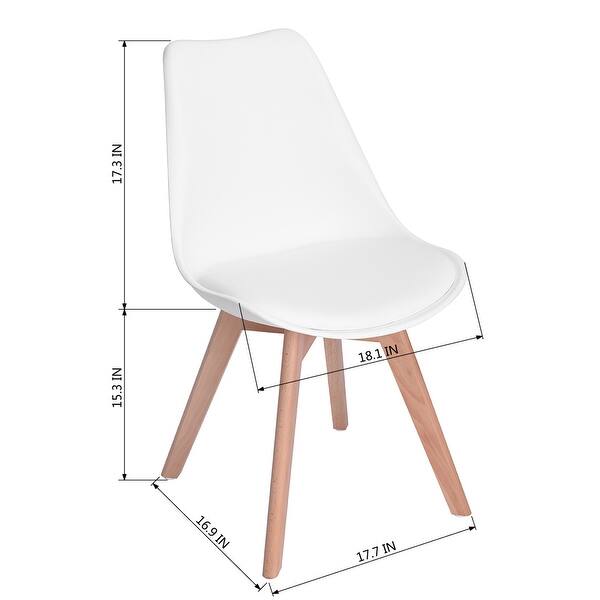 Shop Carbon Loft Rivas Mid Century Modern Faux Leather Dining Room Chair Set Of 4 Overstock 28149343