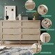 preview thumbnail 4 of 4, 6 Drawer Rattan Dresser, with Handles