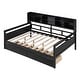 preview thumbnail 20 of 34, Full Daybed with Drawers & Shelf - Elegant Multi-Functional Style