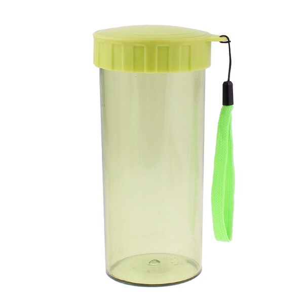 Casual Sport Plastic Fruit Juice Water Cup Bottle Green 14.5cm High