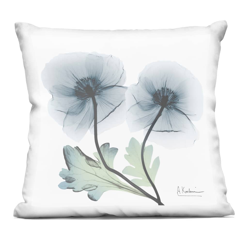 Stupell Sapphire Flower Duo Decorative Printed Throw Pillow Design by Albert Koetsier