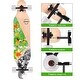 preview thumbnail 2 of 10, 42 in. Green Longboard Skateboard Drop Through Deck Complete Maple Cruiser Freestyle, Camber Concave