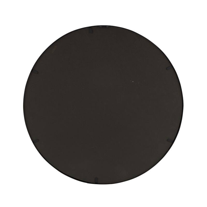 Black Metal Room Wall Mirror with Overlapping Circles - 1"W x 32"L x 32"H