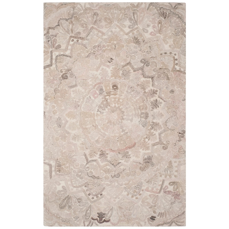 SAFAVIEH Handmade Marquee Genta Modern Medallion Wool Rug