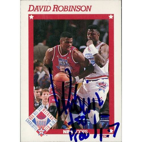 Shop Signed Robinson David San Antonio Spurs 1991 Nba Hoops