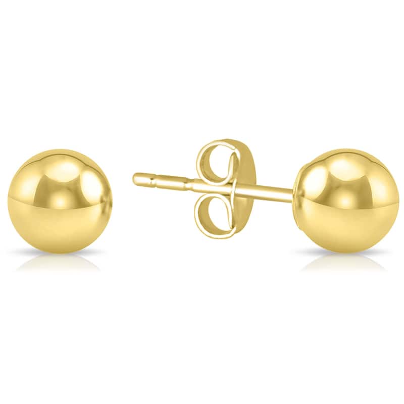 Marquee Jewels 4MM 14K Yellow Gold Filled Round Ball Earrings