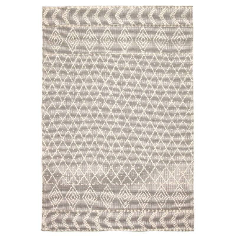 ECARPETGALLERY Braid weave Sienna Grey Wool Rug - 6'1 x 8'11 - Grey - 6'1 x 8'11
