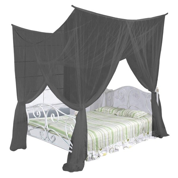 Just Relax Four Corner Post Elegant Mosquito Net Bed Canopy Set